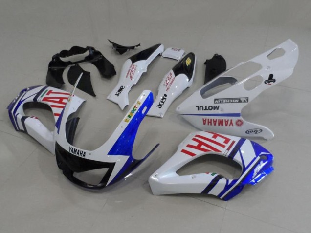 White Blue Red Fiat 1997-2007 Yamaha YZF 1000R Thunderace Motorcycle Fairings