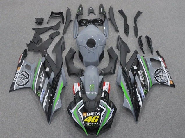 Grey Black Green Black ENEOS Monster 46 2019-2021 Yamaha YZF R3/R25 Motorcycle Fairings