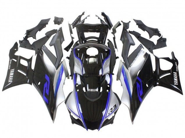 Silver Blue Black 2019-2021 Yamaha YZF R3/R25 Motorcycle Fairings