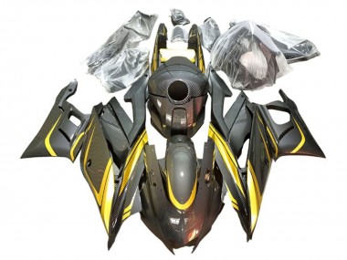 Gold Black Carbon Fiber Style 2022-2024 Yamaha YZF R3/R25 Motorcycle Fairings