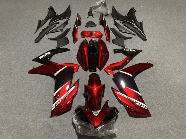 Red White Glossy Black 2022-2024 Yamaha YZF R3/R25 Motorcycle Fairings