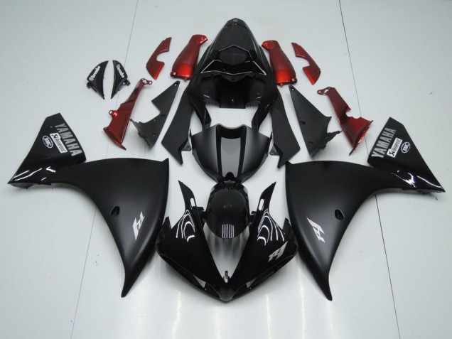 Glossy Black Matte Black White Decal Red 2009-2011 Yamaha YZF 1000 R1 Motorcycle Fairings