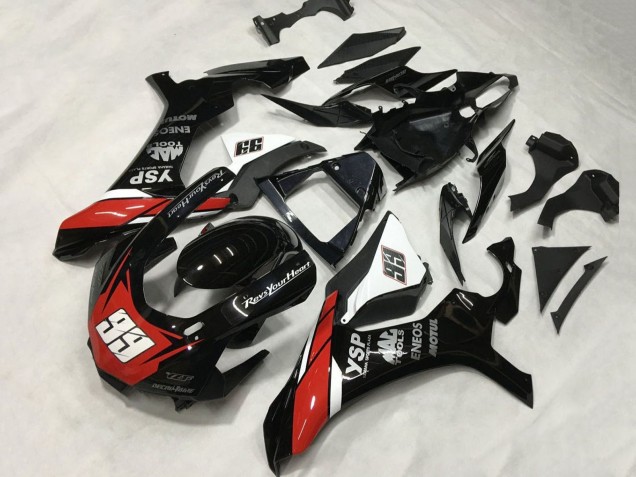 Glossy Black White Red ENEOS Motul YSP 99 2015-2019 Yamaha YZF 1000 R1 Motorcycle Fairings