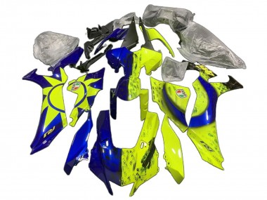 Blue Yellow Sun Moon 2020-2025 Yamaha YZF 1000 R1 Motorcycle Fairings
