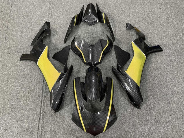 Faux Carbon Fiber Yellow 2020-2025 Yamaha YZF 1000 R1 Motorcycle Fairings