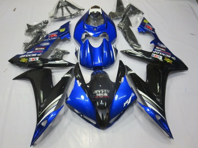 Blue White Silver Black GYTR Yamalube Dunlop 2004-2006 Yamaha YZF 1000 R1 Motorcycle Fairings