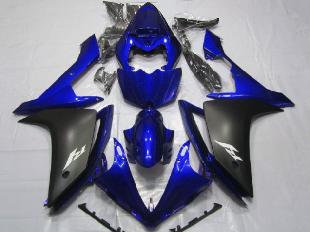 Blue Matte Black 2007-2008 Yamaha YZF 1000 R1 Motorcycle Fairings