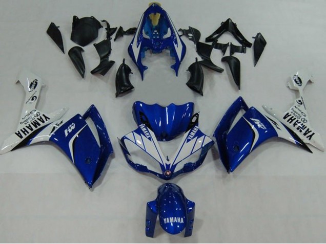 Blue White Black M1 2007-2008 Yamaha YZF 1000 R1 Motorcycle Fairings