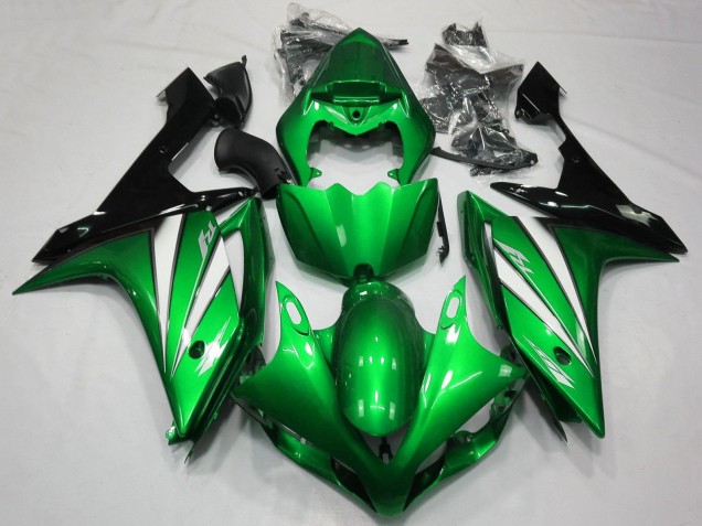 Green White Black 2007-2008 Yamaha YZF 1000 R1 Motorcycle Fairings