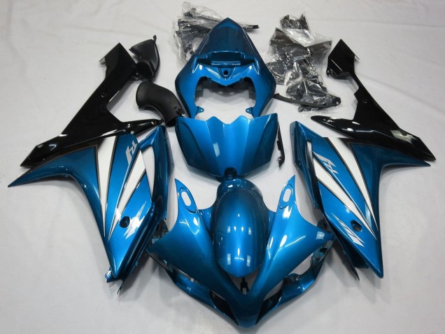 Blue White Black 2007-2008 Yamaha YZF 1000 R1 Motorcycle Fairings