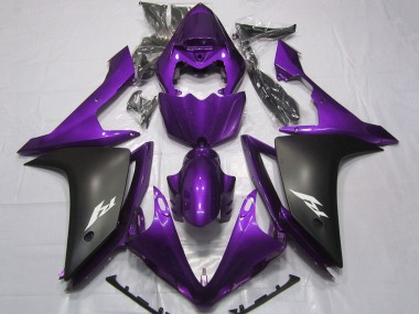 Purple Matte Black 2007-2008 Yamaha YZF 1000 R1 Motorcycle Fairings