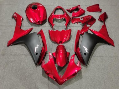 Red Matte Black 2007-2008 Yamaha YZF 1000 R1 Motorcycle Fairings