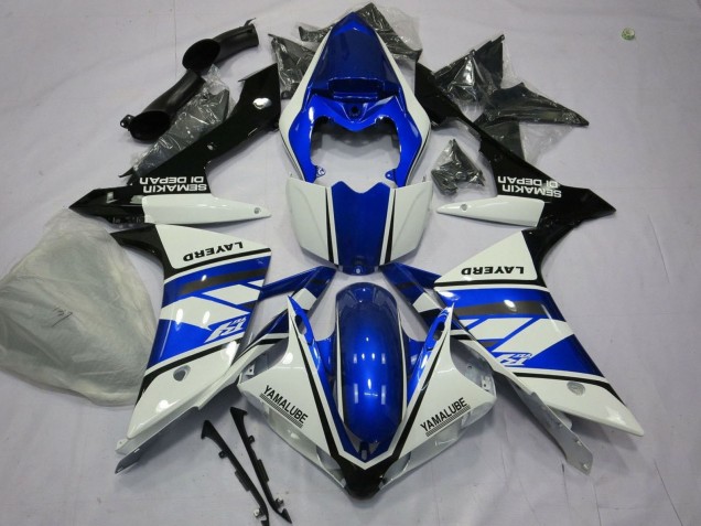 White Blue Black Layerd 2007-2008 Yamaha YZF 1000 R1 Motorcycle Fairings