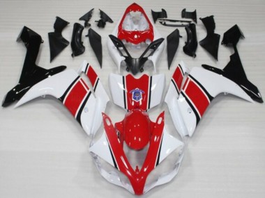 White Red Black 2007-2008 Yamaha YZF 1000 R1 Motorcycle Fairings