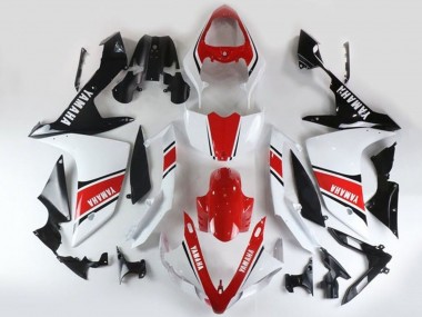 White Red Black Stripe 2007-2008 Yamaha YZF 1000 R1 Motorcycle Fairings