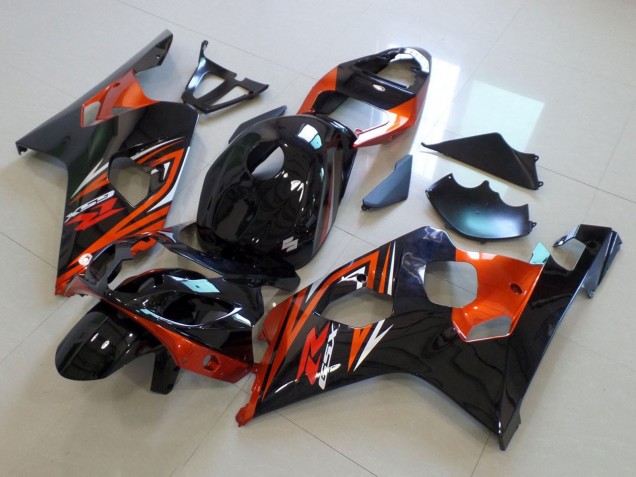 Glossy Black Orange 2004-2005 Suzuki GSXR 600 / GSXR 750 Motorcycle Fairings
