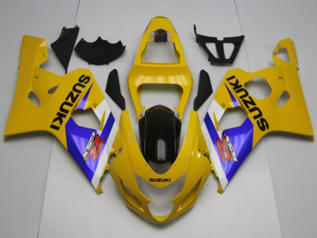 Yellow White Blue Black 2004-2005 Suzuki GSXR 600 / GSXR 750 Motorcycle Fairings