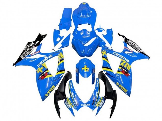 Blue Yellow Black Rizla 2006-2007 Suzuki GSXR 600 / GSXR 750 Motorcycle Fairings