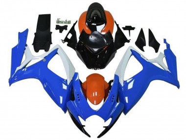 Orange Blue White Black 2006-2007 Suzuki GSXR 600 / GSXR 750 Motorcycle Fairings