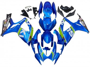 Blue White Green Black 2006-2007 Suzuki GSXR 600 / GSXR 750 Motorcycle Fairings