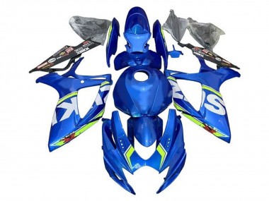 Blue White Green 2006-2007 Suzuki GSXR 600 / GSXR 750 Motorcycle Fairings