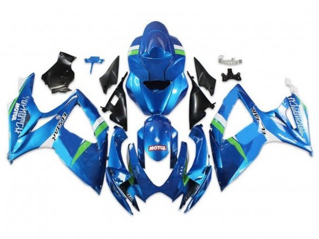 Blue Green White Ecstar 2006-2007 Suzuki GSXR 600 / GSXR 750 Motorcycle Fairings