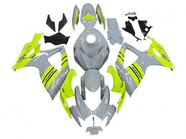Grey Neon Yellow 2006-2007 Suzuki GSXR 600 / GSXR 750 Motorcycle Fairings
