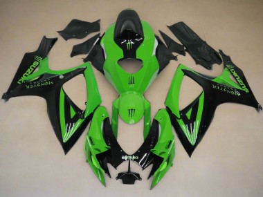 Green Black Monster 2006-2007 Suzuki GSXR 600 / GSXR 750 Motorcycle Fairings
