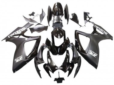 Matte Black Glossy Black White 2006-2007 Suzuki GSXR 600 / GSXR 750 Motorcycle Fairings
