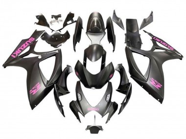 Matte Black Pink 2006-2007 Suzuki GSXR 600 / GSXR 750 Motorcycle Fairings