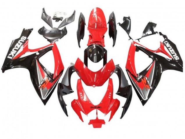 Red Grey Glossy Black 2006-2007 Suzuki GSXR 600 / GSXR 750 Motorcycle Fairings