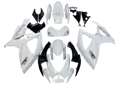 White Black 2006-2007 Suzuki GSXR 600 / GSXR 750 Motorcycle Fairings
