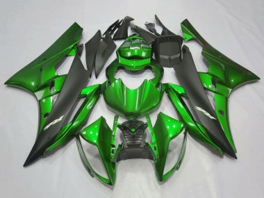 Green Matte Black 2006-2007 Yamaha YZF R6 Motorcycle Fairings
