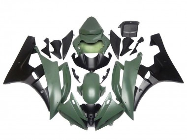 Army Green Matte Black 2006-2007 Yamaha YZF R6 Motorcycle Fairings