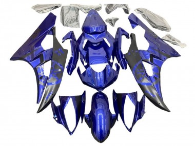 Blue Matte Black 2006-2007 Yamaha YZF R6 Motorcycle Fairings