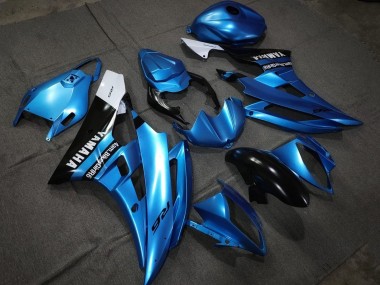 Blue Glossy Black White 2006-2007 Yamaha YZF R6 Motorcycle Fairings