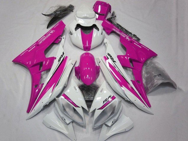 White Pink 2006-2007 Yamaha YZF R6 Motorcycle Fairings