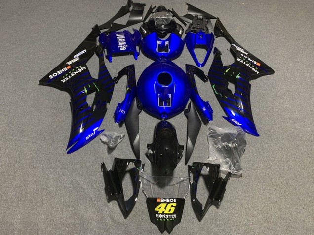 Blue Black ENEOS Monster 46 2008-2016 Yamaha YZF R6 Motorcycle Fairings
