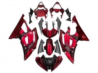 Red Black Stripe 2008-2016 Yamaha YZF R6 Motorcycle Fairings