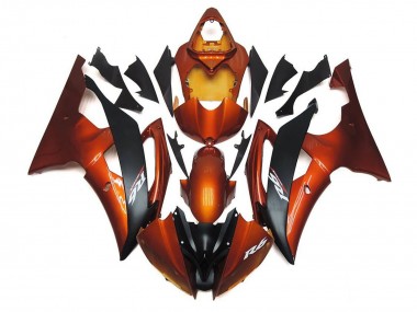 Orange Matte Black 2008-2016 Yamaha YZF R6 Motorcycle Fairings