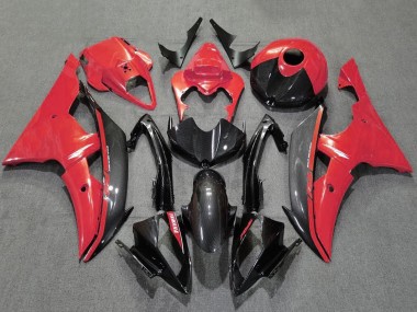 Red Black Carbon Fiber Style 2008-2016 Yamaha YZF R6 Motorcycle Fairings