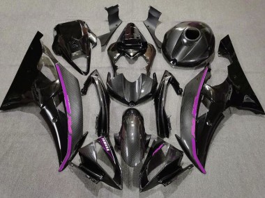 Black Carbon Fiber Style Purple 2008-2016 Yamaha YZF R6 Motorcycle Fairings