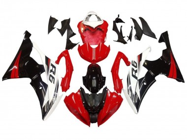 White Red Glossy Black 2008-2016 Yamaha YZF R6 Motorcycle Fairing Kits