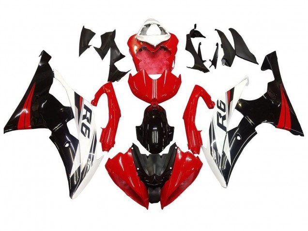 White Red Glossy Black 2008-2016 Yamaha YZF R6 Motorcycle Fairing Kits