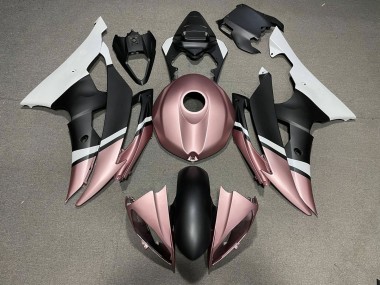 White Rose Gold Matte Black 2008-2016 Yamaha YZF R6 Motorcycle Fairings