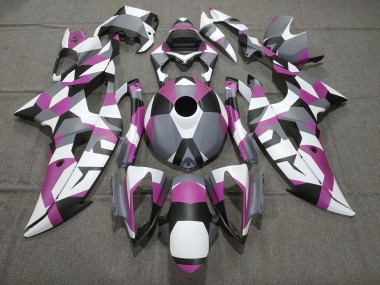 White Pink Grey Black Camouflage 2008-2016 Yamaha YZF R6 Motorcycle Fairings