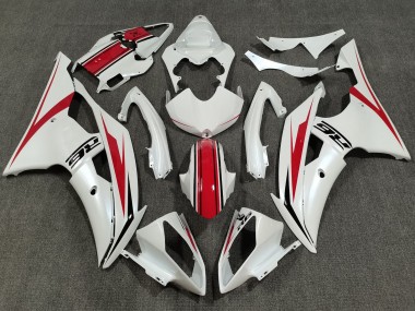 Pearl White Red 2008-2016 Yamaha YZF R6 Bike Fairings