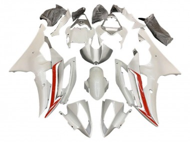 Pearl White Red 2008-2016 Yamaha YZF R6 Motorcycle Fairing Kits