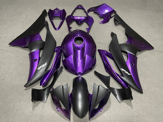 Purple Matte Black 2008-2016 Yamaha YZF R6 Motorcycle Fairing