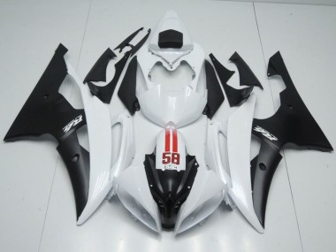 White Red Matte Black 58 2008-2016 Yamaha YZF R6 Motorcycle Fairings